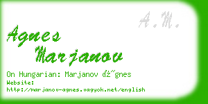 agnes marjanov business card